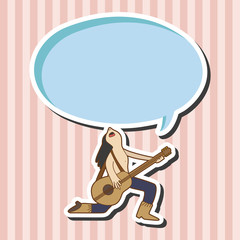 band member guitar player theme elements