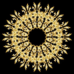 Golden flower pattern