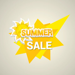 vector summer sale label or sticker