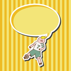 Animals play football cartoon theme elements