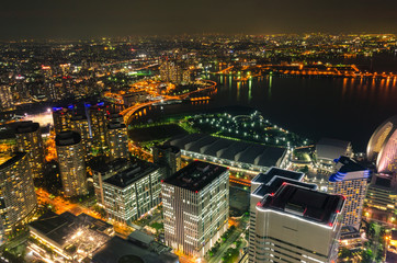 横浜みなとみらいの夜景