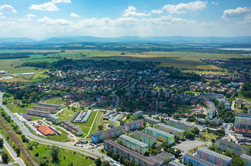 Fototapeta na wymiar Aerial view on the city