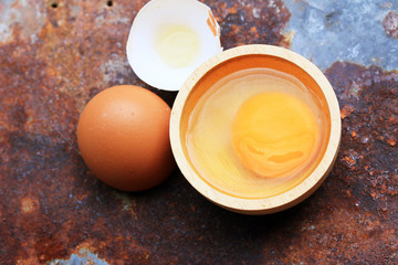 old eggs on zinc