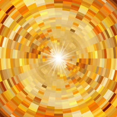 Abstract orange mosaic background
