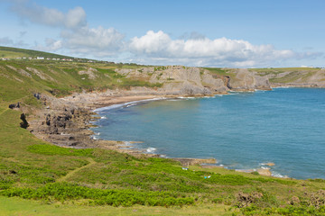 Welsh coast The Gower peninsula Fall Bay South Wales UK