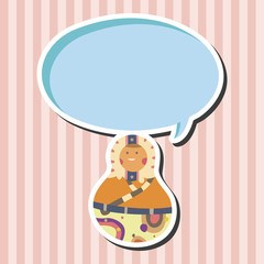 Matryoshka , Russian traditional wooden doll, vector pattern, el