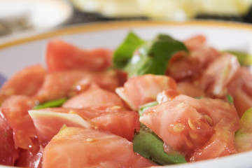 tomatoes salad with fresh basil