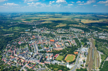 Aerial view on the city