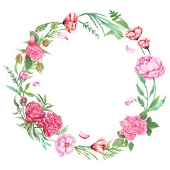 Shabby Chic Floral Wreath