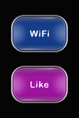 Modern Glass Buttons WiFi Like