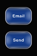 Modern Glass Buttons Email