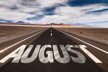 August written on a desert road