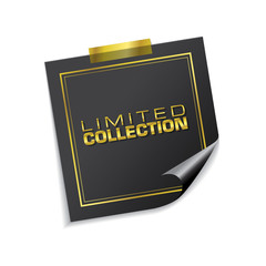 Limited Collection Golden Sticky Notes Vector Icon Design