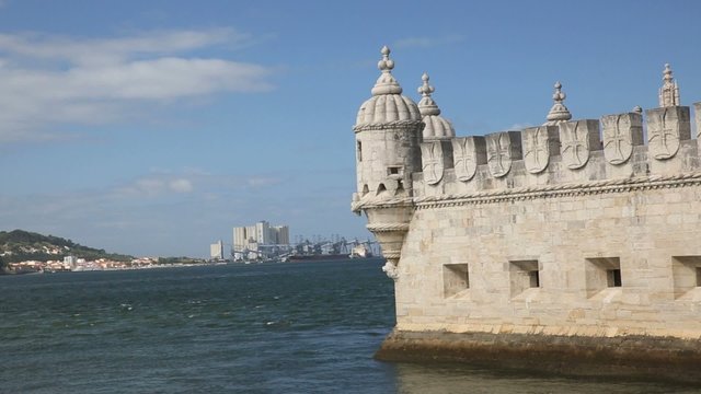 Tower of Belem on the Tage river in Lisbon
