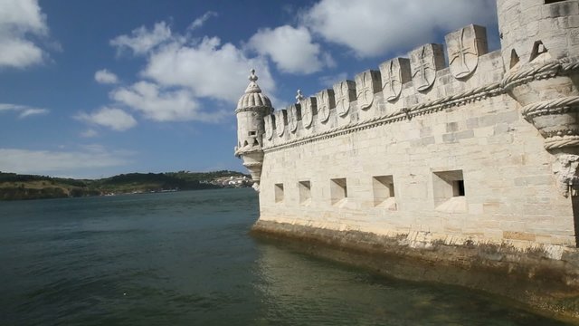 Tower of Belem on the Tage river in Lisbon