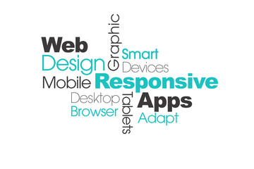 mobile responsive web design infographic on white background