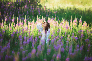 girl at sunset