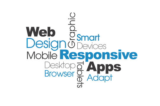 mobile responsive web design infographic on white background