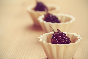 Beautiful blackberries in basket