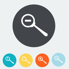 Simple web icon in vector. Zoom out icon. Flat design.