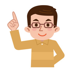 閃く中高年男性