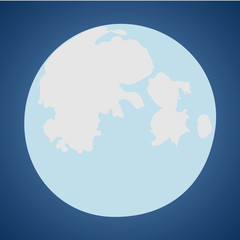 Moon illustration, vector.