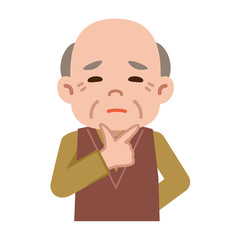 困惑するシニア男性