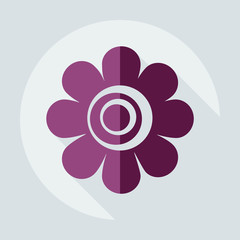 Flat modern design with shadow icon flower