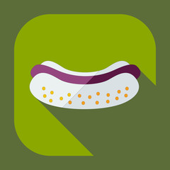 Flat modern design with shadow icons hot Dog