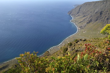 Bahía de Las Playas vista desde el mirador de Isora. Isla de El Hierro. Tenerife. Canarias 