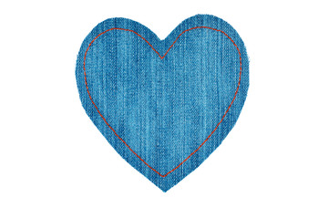  Symbolic heart made of jeans for the your of the text