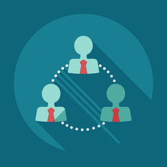 Flat modern design with shadow icons business icon