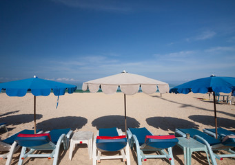 Chairs and umbrella