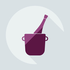 Flat modern design with shadow icons beverage