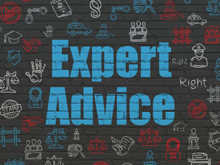 Law concept: Expert Advice on wall background