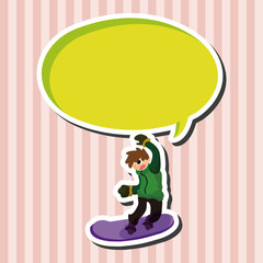 Skiers theme elements