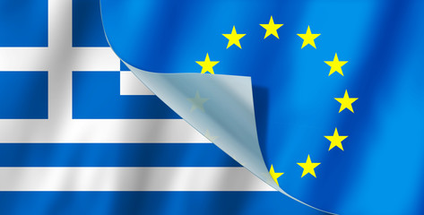 Greece and Europe flag