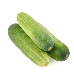 fresh cucumbers isolated on white