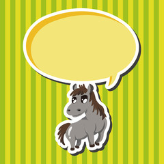 animal horse cartoon theme elements