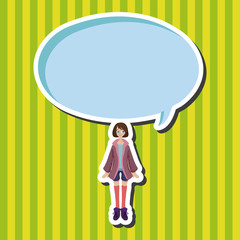 lady girl cartoon theme elements