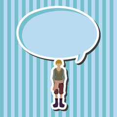 boy man cartoon theme elements
