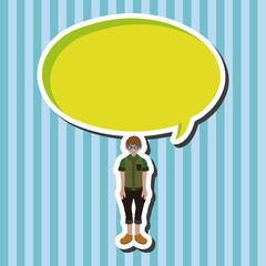 boy man cartoon theme elements