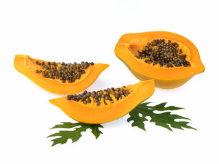 Papaya isolated on white background