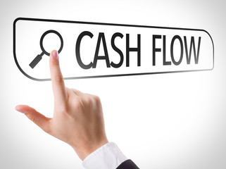 Cash Flow written in search bar on virtual screen