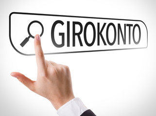 Checking Account written in search bar on virtual screen