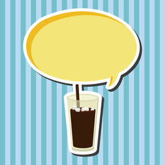 ice floating coffee theme elements