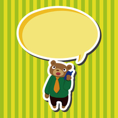animal bear worker cartoon theme elements