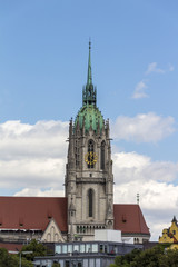 Fototapeta na wymiar St. Paul Cathedral at Theresienwiese in Munich, 2015