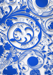 Motifs floraux 3d