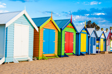 Bathing boxes at Brighton Beach, Australia